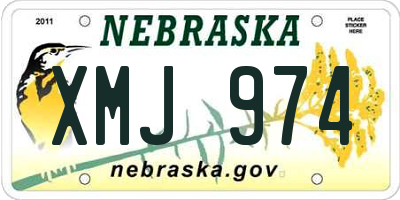 NE license plate XMJ974