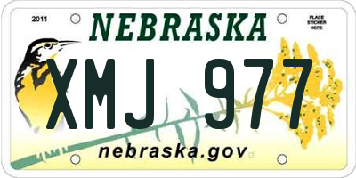 NE license plate XMJ977
