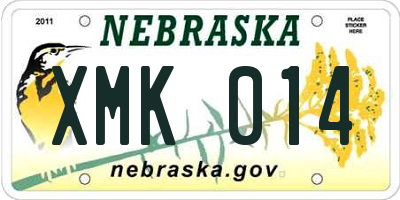 NE license plate XMK014