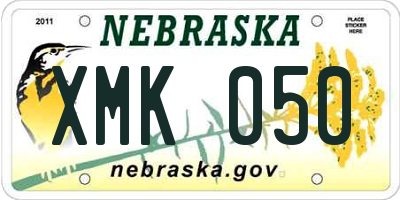 NE license plate XMK050