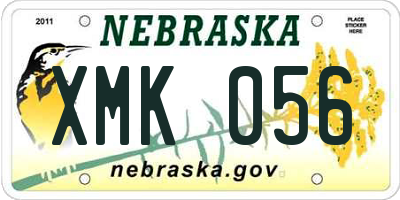 NE license plate XMK056