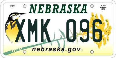 NE license plate XMK096