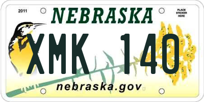 NE license plate XMK140