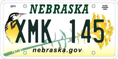 NE license plate XMK145