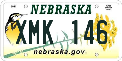 NE license plate XMK146