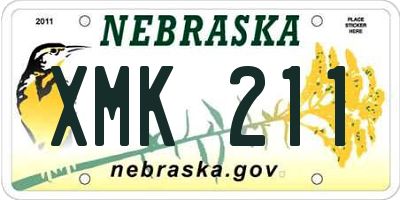 NE license plate XMK211