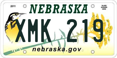 NE license plate XMK219