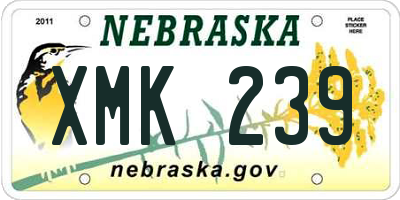 NE license plate XMK239