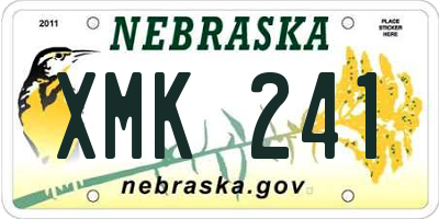 NE license plate XMK241