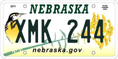 NE license plate XMK244