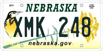 NE license plate XMK248