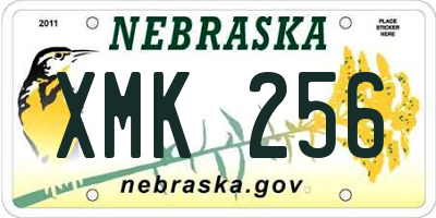 NE license plate XMK256