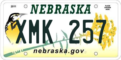 NE license plate XMK257