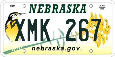 NE license plate XMK267