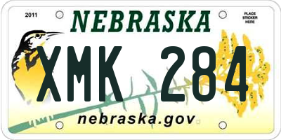 NE license plate XMK284