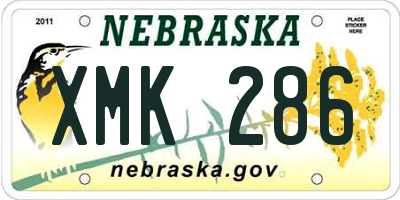 NE license plate XMK286