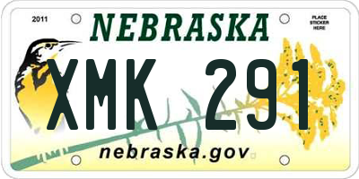 NE license plate XMK291