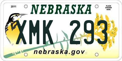 NE license plate XMK293