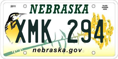 NE license plate XMK294