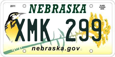 NE license plate XMK299