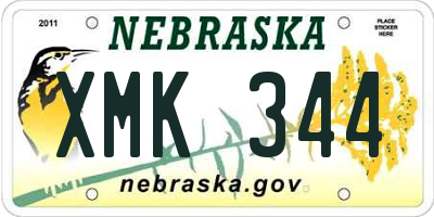NE license plate XMK344