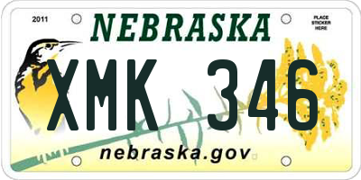 NE license plate XMK346