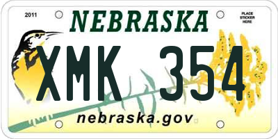 NE license plate XMK354