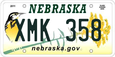 NE license plate XMK358