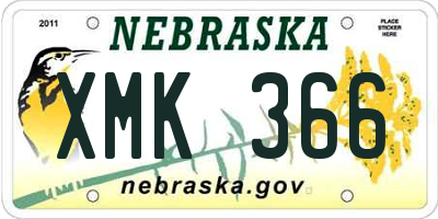NE license plate XMK366
