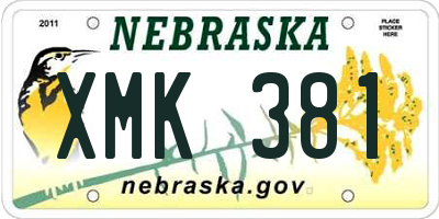 NE license plate XMK381