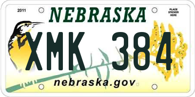 NE license plate XMK384