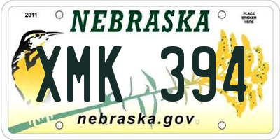 NE license plate XMK394