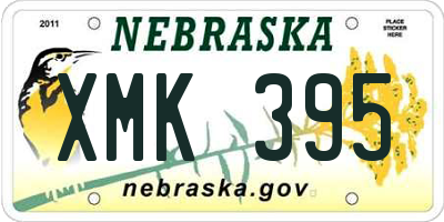 NE license plate XMK395
