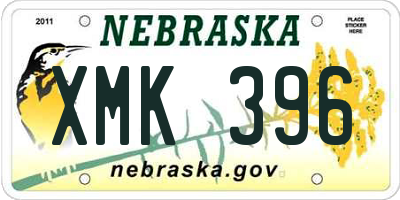 NE license plate XMK396