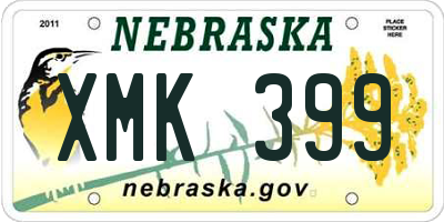NE license plate XMK399