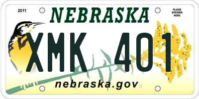 NE license plate XMK401