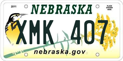 NE license plate XMK407