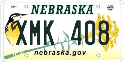 NE license plate XMK408