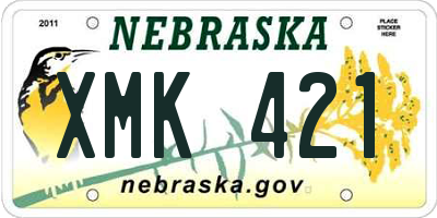 NE license plate XMK421