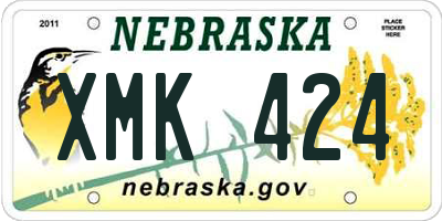 NE license plate XMK424