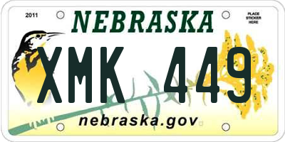 NE license plate XMK449