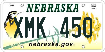 NE license plate XMK450