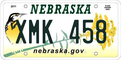 NE license plate XMK458