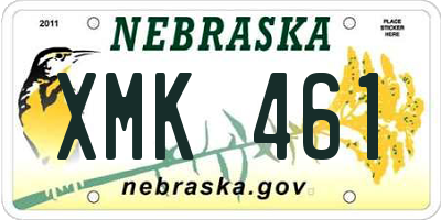 NE license plate XMK461
