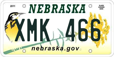 NE license plate XMK466