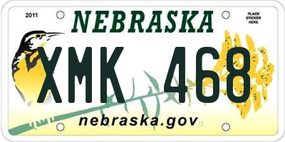 NE license plate XMK468