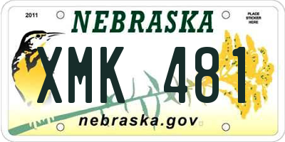 NE license plate XMK481
