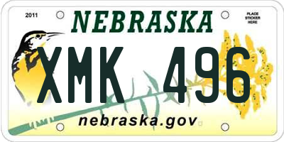 NE license plate XMK496