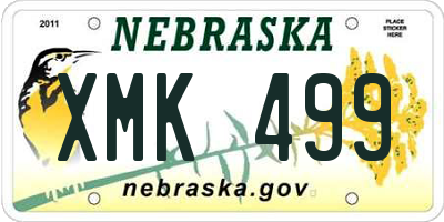 NE license plate XMK499