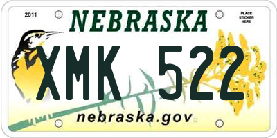 NE license plate XMK522